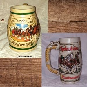 2 COLLECTABLE ANHEUSER BUSCH BUDWEISER STEINS